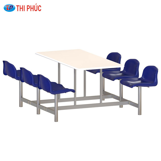 Bàn ghế nhà ăn công nghiệp BA03