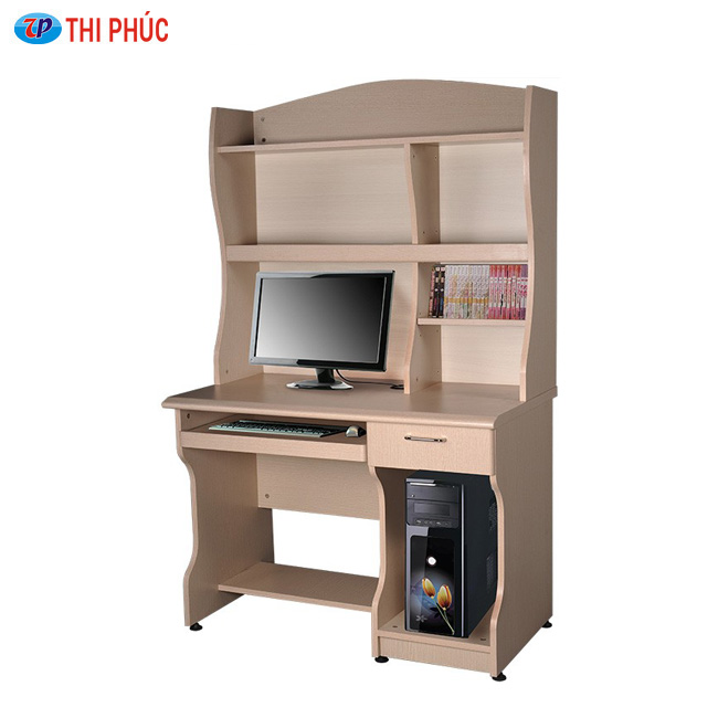 Bàn học cho bé liền giá sách NTB01
